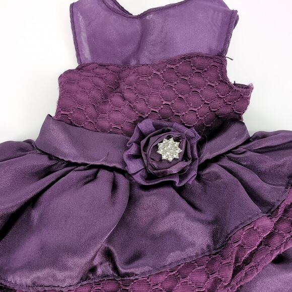 Unbranded Deep Purple Ankle Length Doll Formal Lined Dress for 18 inch Dolls GUC - Picture 9 of 12